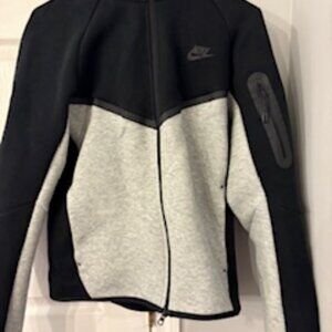Nike Tech Men's Fleece Windrunner Full-Zip Jacket Men's size small black/gray